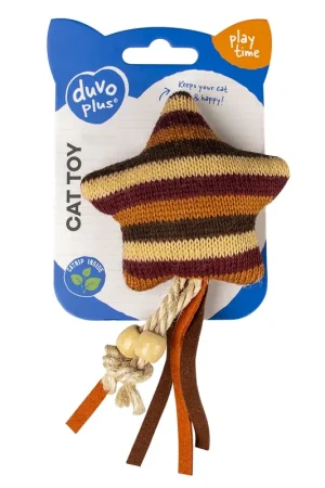 Duvo+ Knitted Ster Bruin 15X8X3,5 cm Seizoensaanbieding